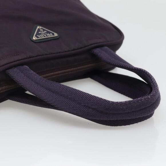 PRADA Hand Bag Nylon Purple Silver - Picture 7 of 12